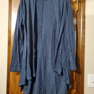 Draped long sleeve cardigan